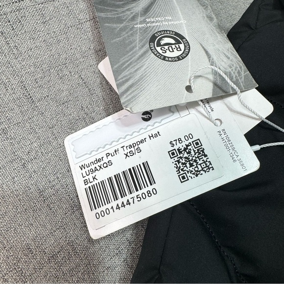 Lululemon Wunder Puff Down Trapper Hat Black XS/S NWT - Picture 10 of 11